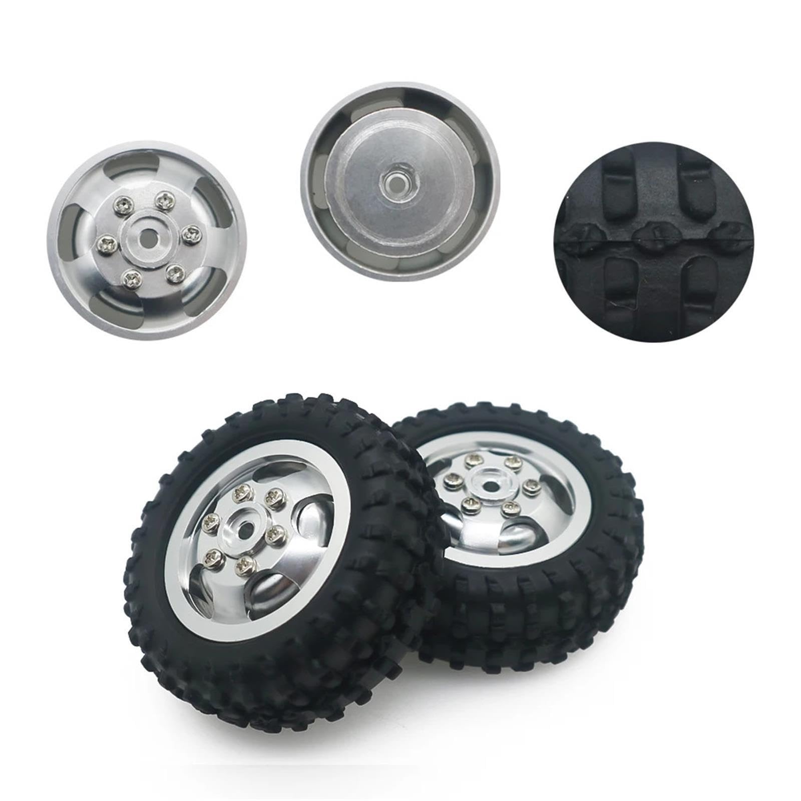 2 szt./zestaw 50 mm felga aluminiowa do modelu RC samochodu 1-10 WPL D12 Drift Truck Ulepszona część (D12-005T)