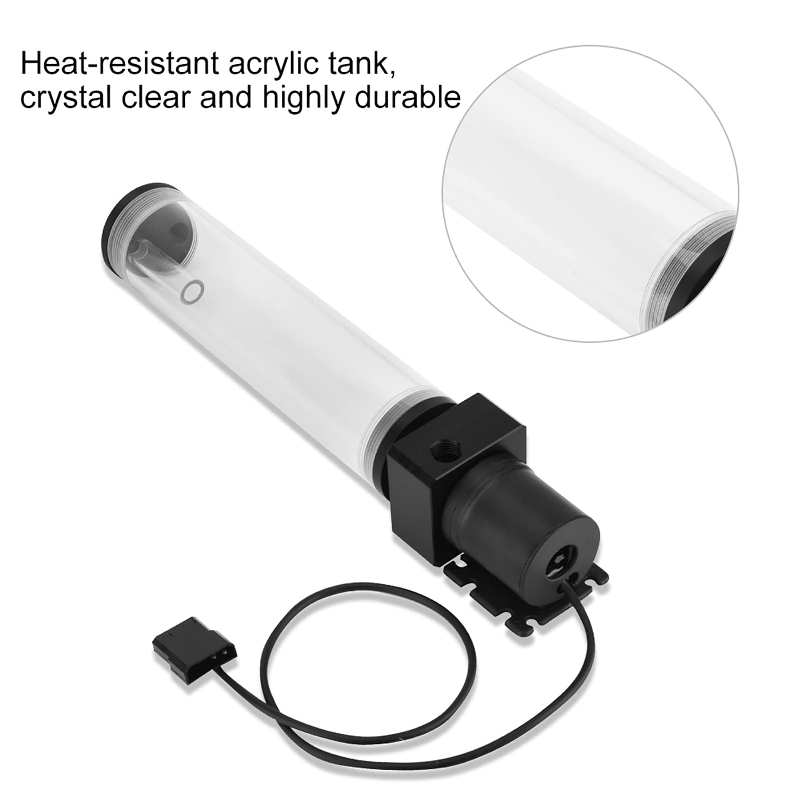 Bomba de Refrigeración por Agua para PC, Bomba de 19 W G1/4 Acrílico Computadora DIY Refrigeración por Agua Kit de Refrigeración por Agua Bomba de Agua de Refrigeración con (210