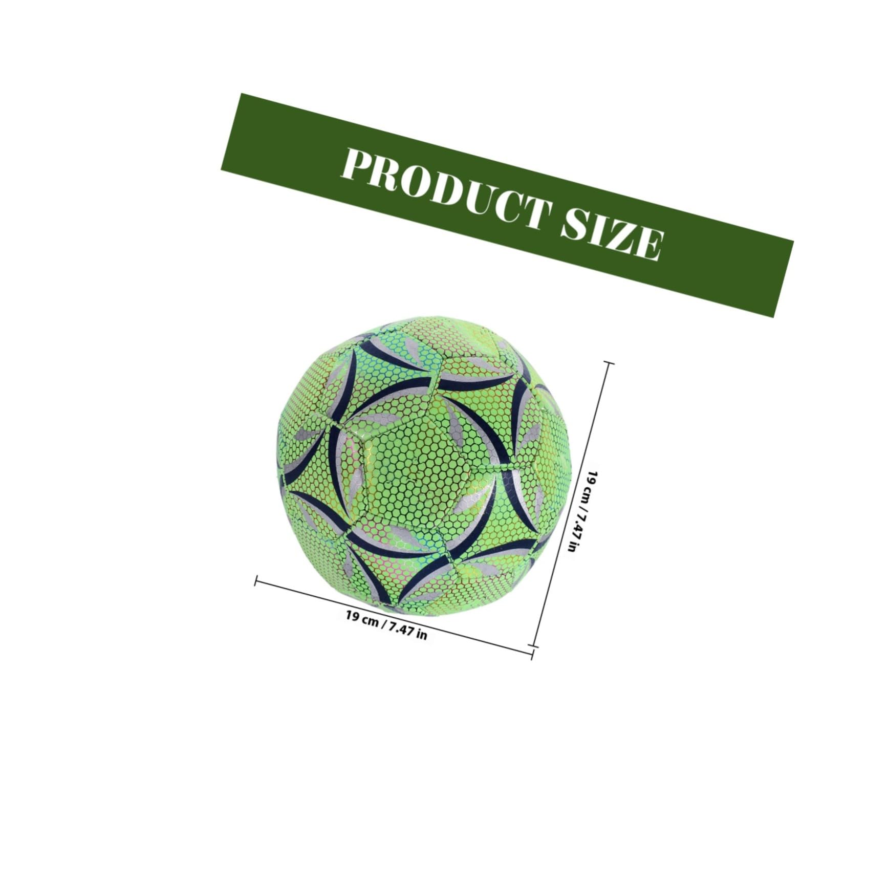 SUPVOX Balón de Inflar de de Fluorescente Desgaste Fútbol Resistente PU Fácil Adecuado para Fútbol Sala Jugar Dentro Casa