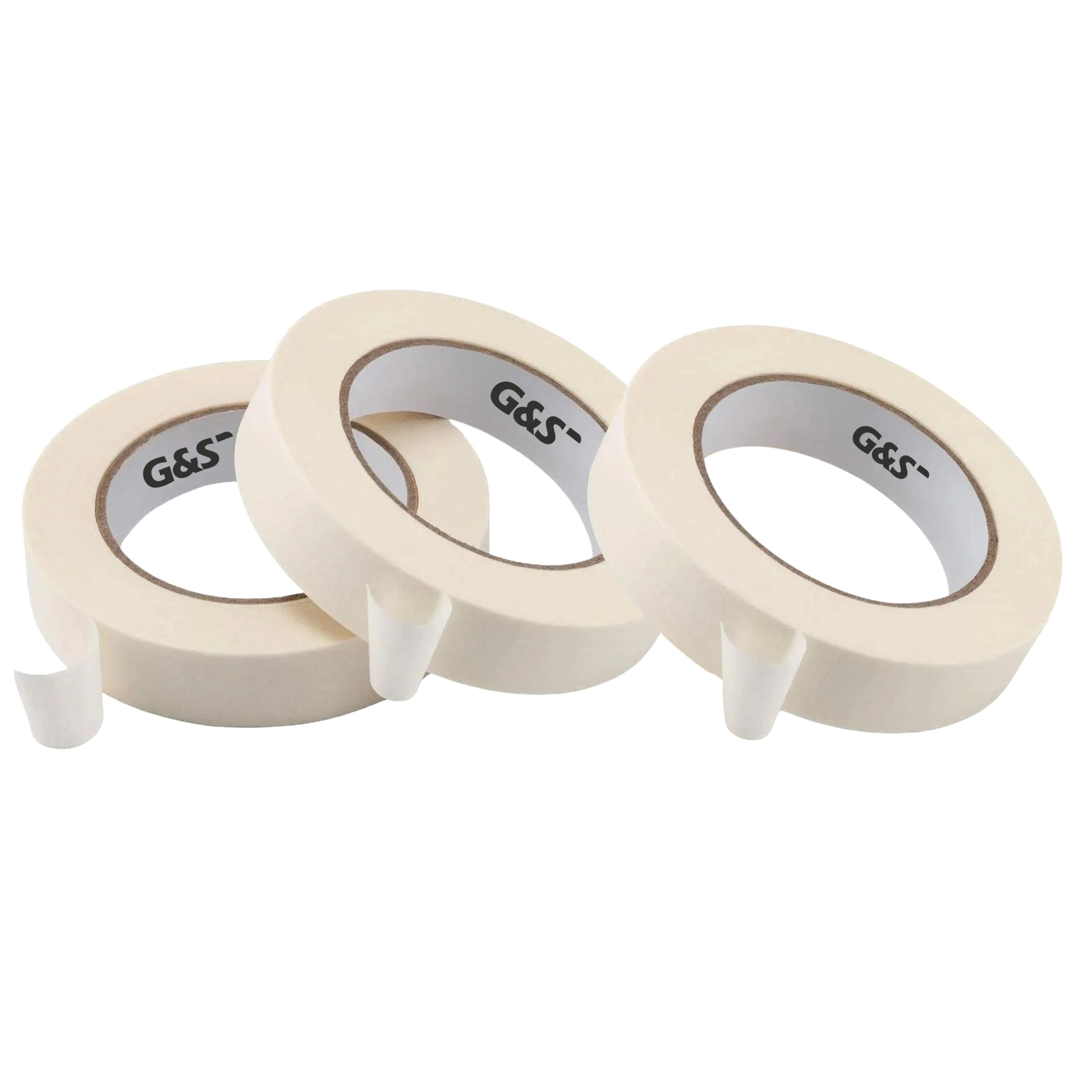 G&S Masking Tape for Carpenters & Painters - Easy to Tear, 1st choice for Carpenter, Labelling and Painting. Leaves no residue (Width- 25mm/1 Inch x 20 meter in length) (3) (B07VQ3RFWS) Amazon Price History, Amazon Price Tracker