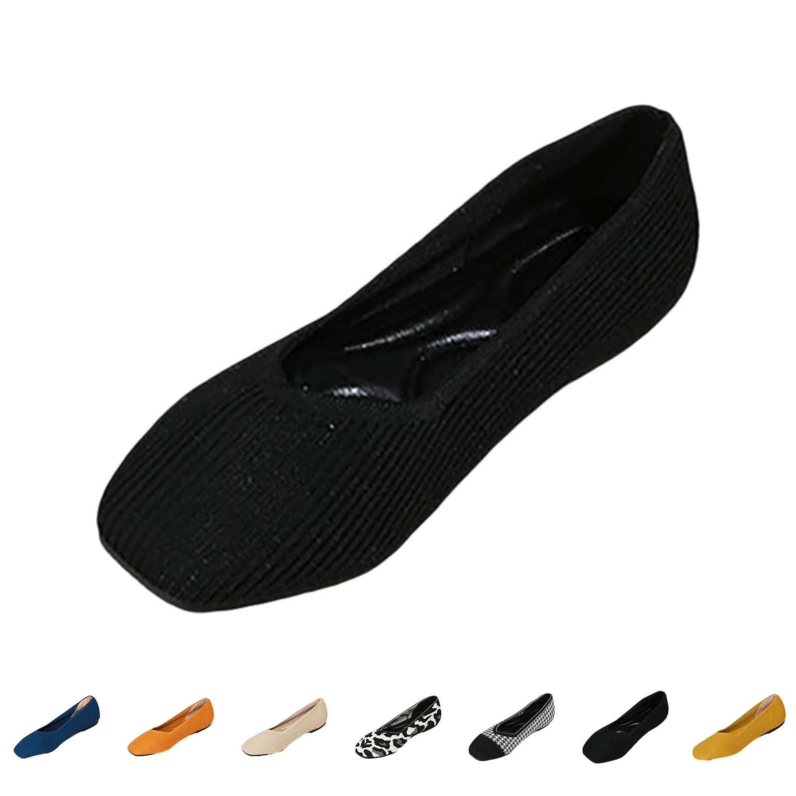 Tanzschuhe Damen Flach Breite Füße Atmungsaktive Schuhe Damen aus Hochwertigem Canvas mit Vulkanisierter Gummisohle Langlebig für Alltagsgebrauch Freizeit Garten Und Stadtspaziergänge
