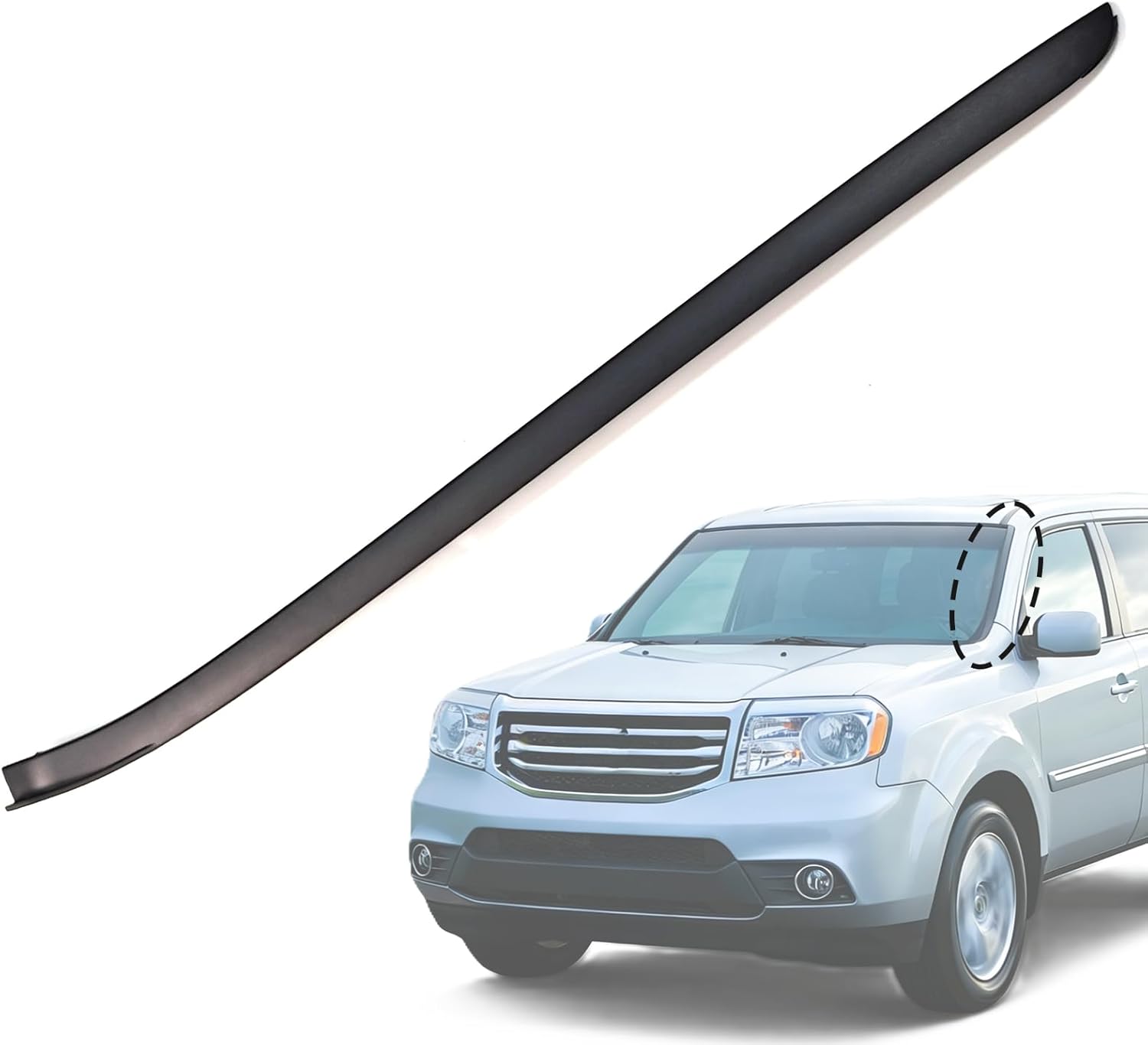 A Pillar Driver Side Windshield Trim Molding Left Front Side Fit for 09-15 Honda Pilot 73162-SZA-A01ZA