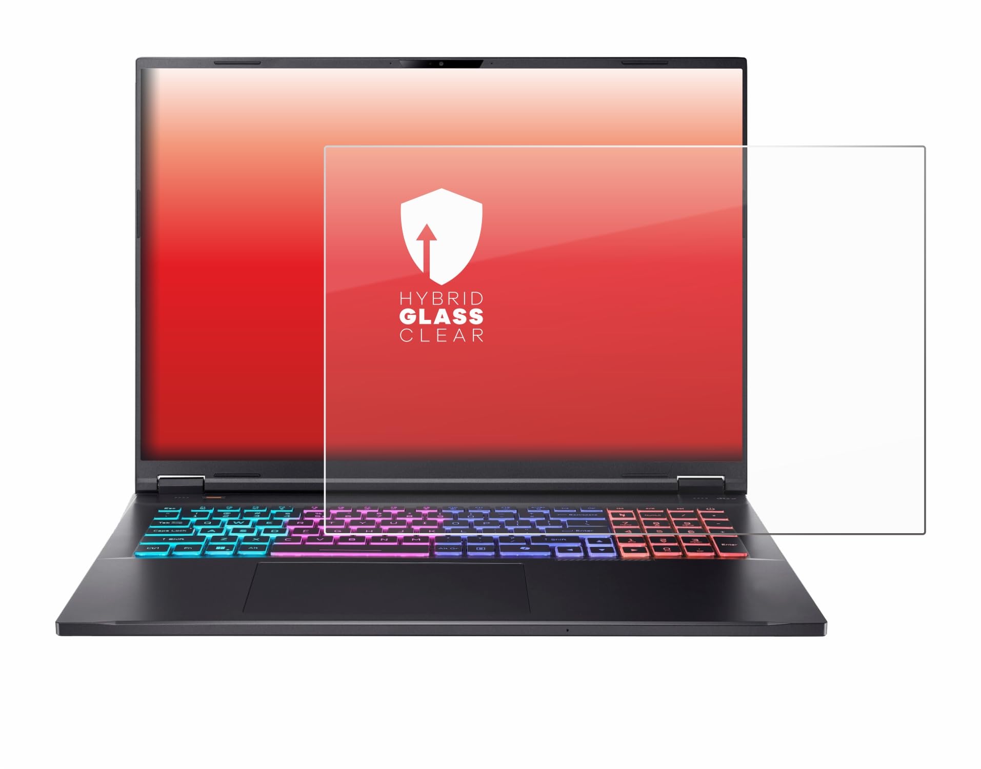 upscreen Pellicola Vetro per Acer Nitro 18 AI AN18-61 | , Chiara Protezione Schermo Made in Germany, 9H Durezza Hybrid Glass Antigraffio Trasparente