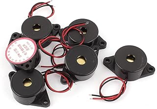 Aexit 6 Pcs Security & Surveillance SFM27 DC3-24V Continuous Sound Electronic Alarm Horns & Sirens Buzzer Black