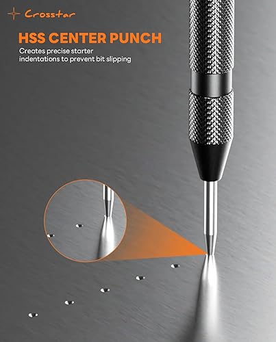 Miniatura 4 de Crosstar Pro Cobalt - Juego de brocas avellanadas con revestimiento de nitruro de aluminio y titanio, vástago hexagonal de 14 pulgadas, 6 piezas (14