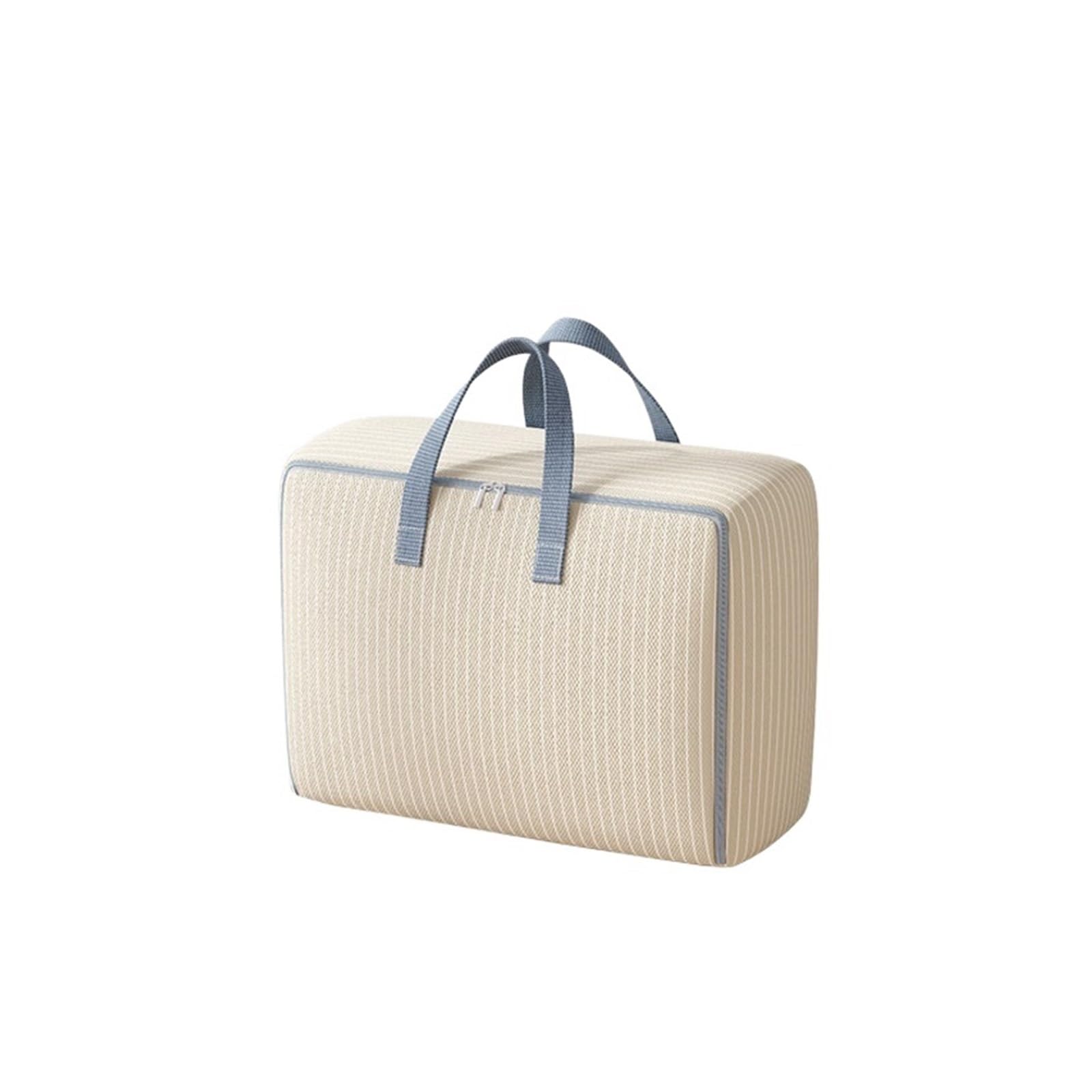 RRYPBOVG Foldable Blanket Storage Bags 3PCS Large Capacity Clothing Storage Bag Moving Bag Foldable Blanket Storage Container Organize Bedroom Closet(Beige-S)
