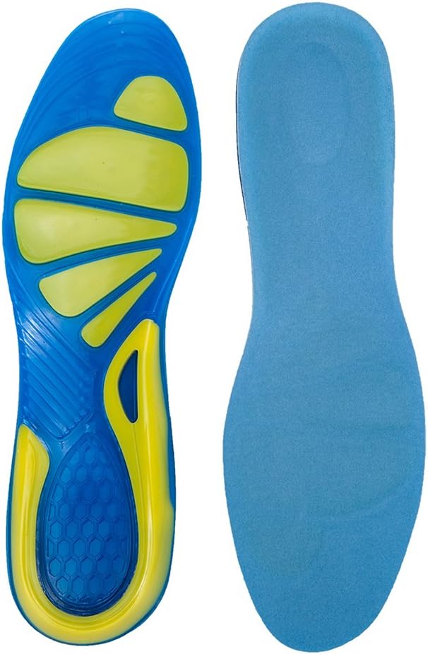 DOGDAN Shoe Insoles, Sport Running Athletic Basketball Shoe Insoles Pads Inserts Pain Relief, Sports Insoles, Unisex Shoes.(Green/Blue, 2-6 US)