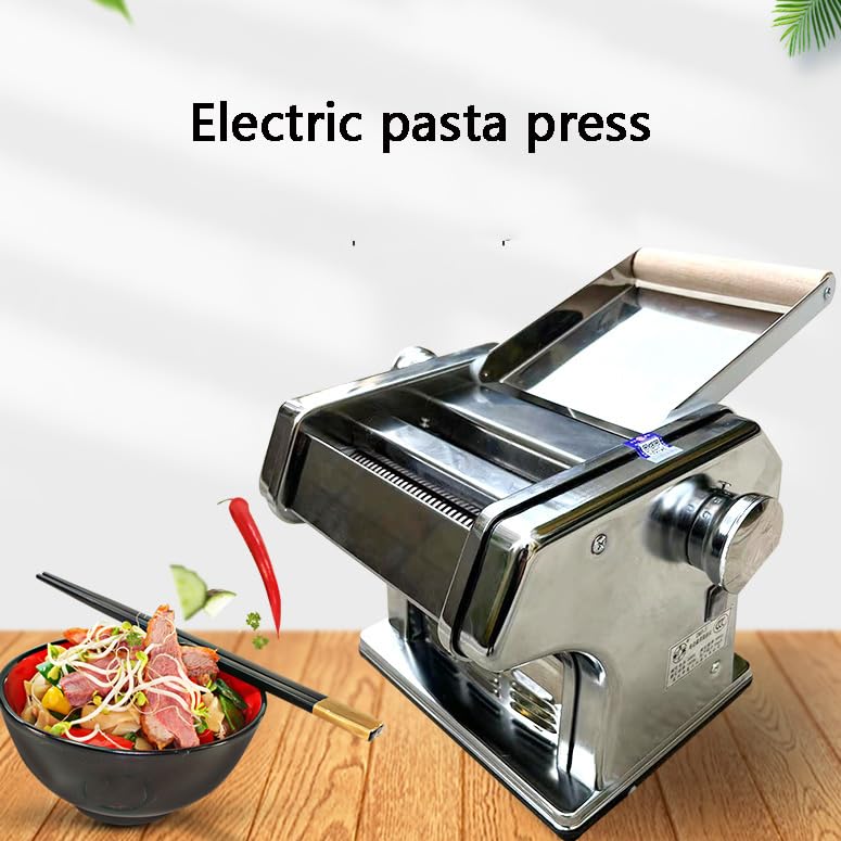 Macchina Automatica per Tagliatelle da Cucina,Macchina Commerciale per Pasta in Acciaio Inox con Lame,Taglierine per Spaghetti E Fettuccine,Rosso