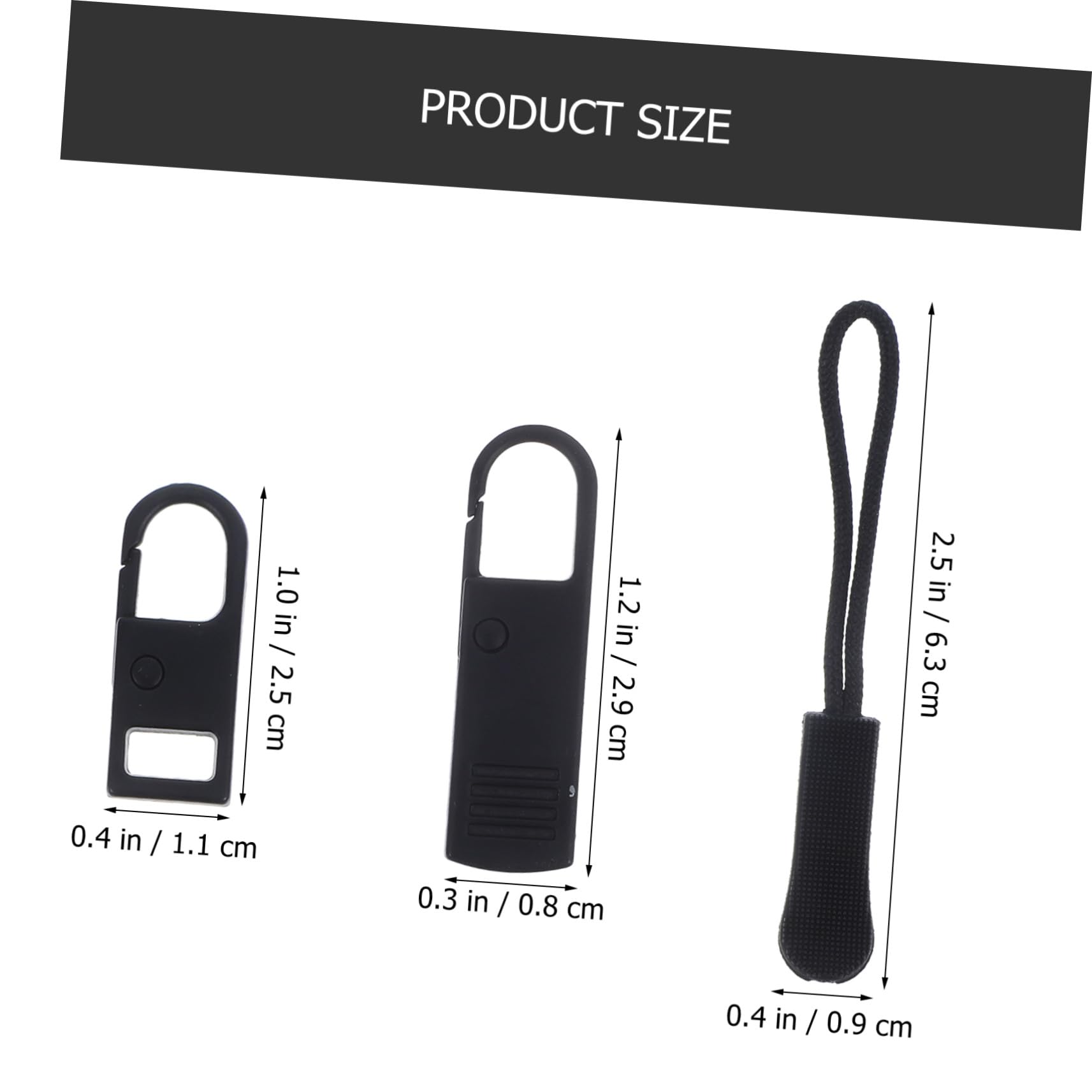 HOODANCOS 60piezas Reemplazo De Cabezas De Cremallera Para Ropa y Mochilas Accesorios De Reparación De Cremalleras Diseño Extraíble y Fácil De Instalar