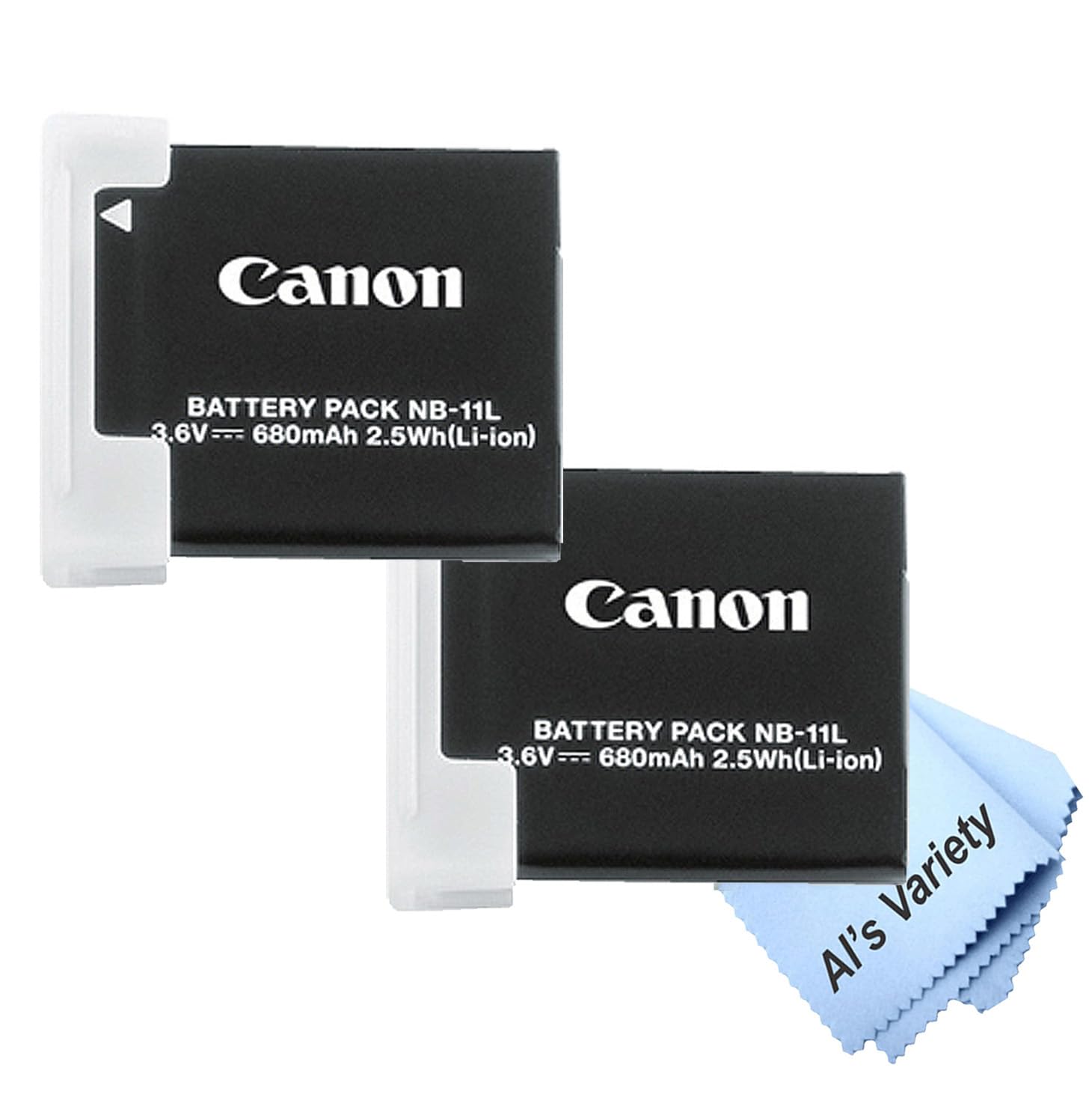 Canon 2-Pack NB-11L Battery Pack Powershot Elph 360, 360 A, 320, 180, 160, 140, 130, Ixy 650, Ixy 650 M Cameras (Bulk Packaging) (Renewed)