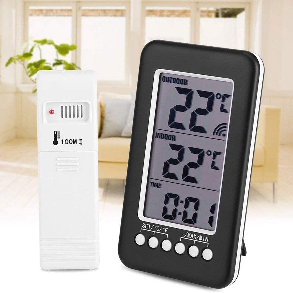 Termómetro for Exteriores al Aire Libre Monitor de Temperatura y Humedad inalámbrico con Monitor de Temperatura Exterior
