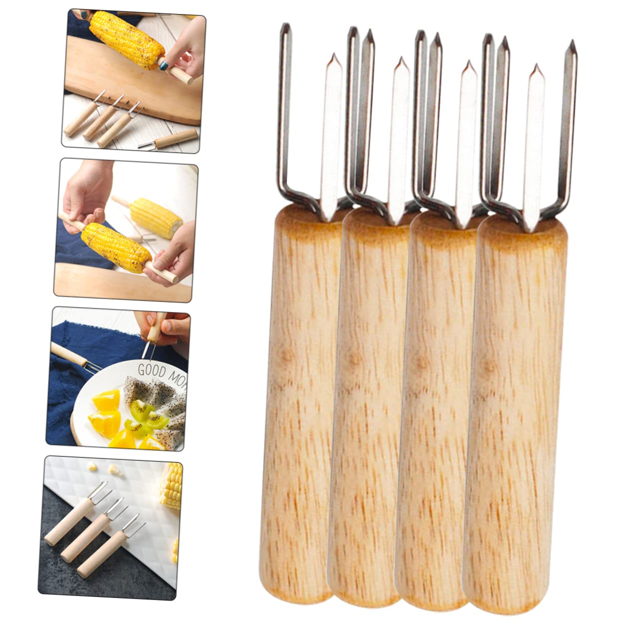 24stücke Tragbare Maishalter Multifunktionale Bbq Gabeln Für Grill Und Picknick Kompakte Und Leicht Zu Reinigende Maisgabeln