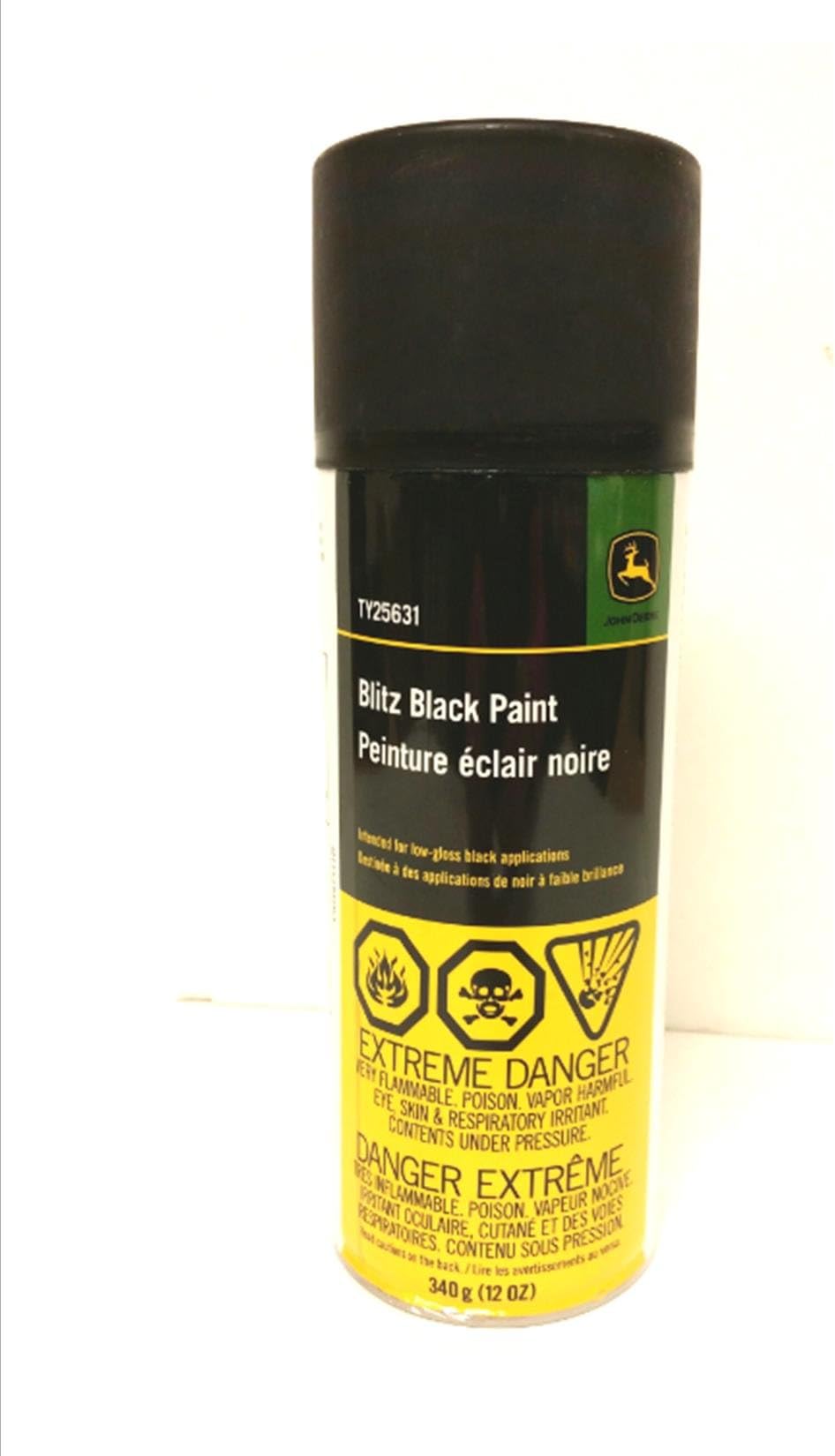 John Deere Medium Gloss Black Paint 12 Oz Aerosol Spray Can TY25638