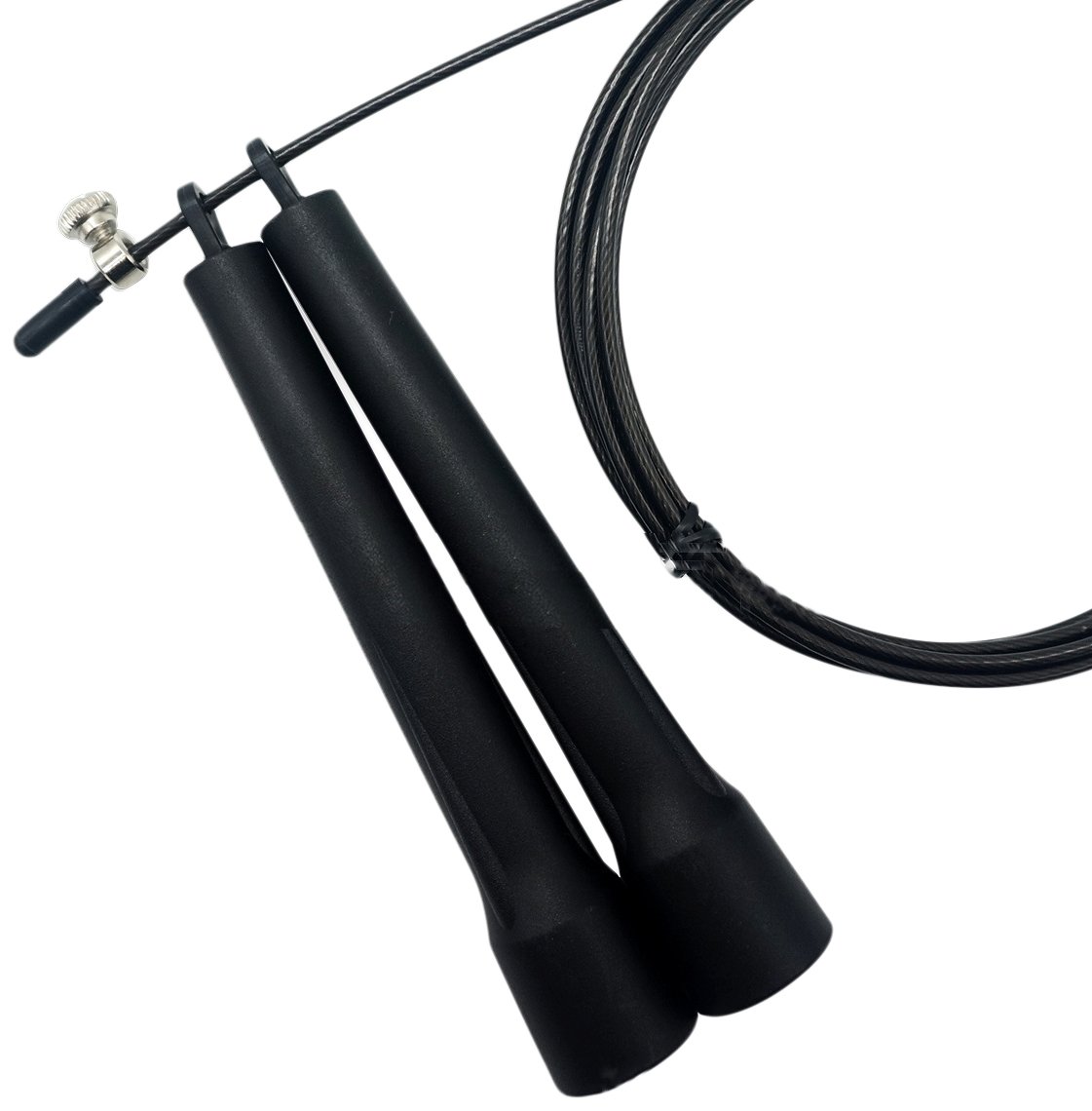 caNNEd MoMenTS Jump Rope, Adjustable PVC Coated Steel Cable - Speed Jumping, Double Unders, WOD, MMA, Boxing, Skipping Workout & Fitness Exercise Training - with Carry Case & Spare Screw Kit