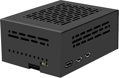 Miniatura 6 de Geekworm Funda metálica P579 con enfriador activo oficial Pi 5 para Raspberry Pi 5 compatible con adaptador PCIe a NVMe X1001X1000X1003M300M400