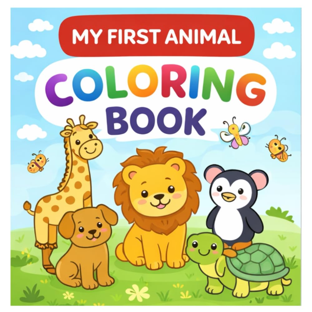 My First Animal Coloring Book: Simple and Fun Coloring Pages for Toddlers Ages 2–4