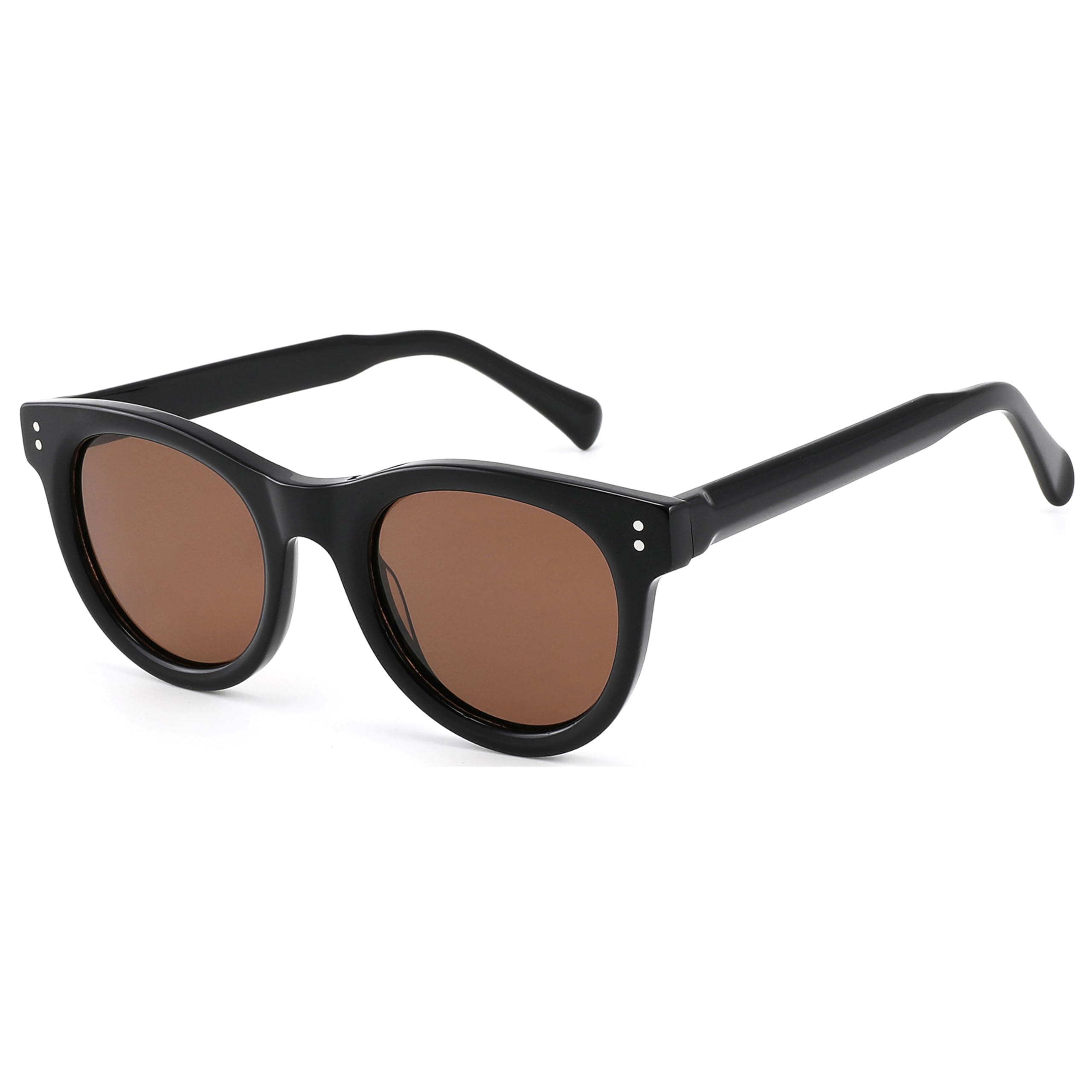 JS2503 Round Polarized Womens Acetate Sunglasses Retro Classic
