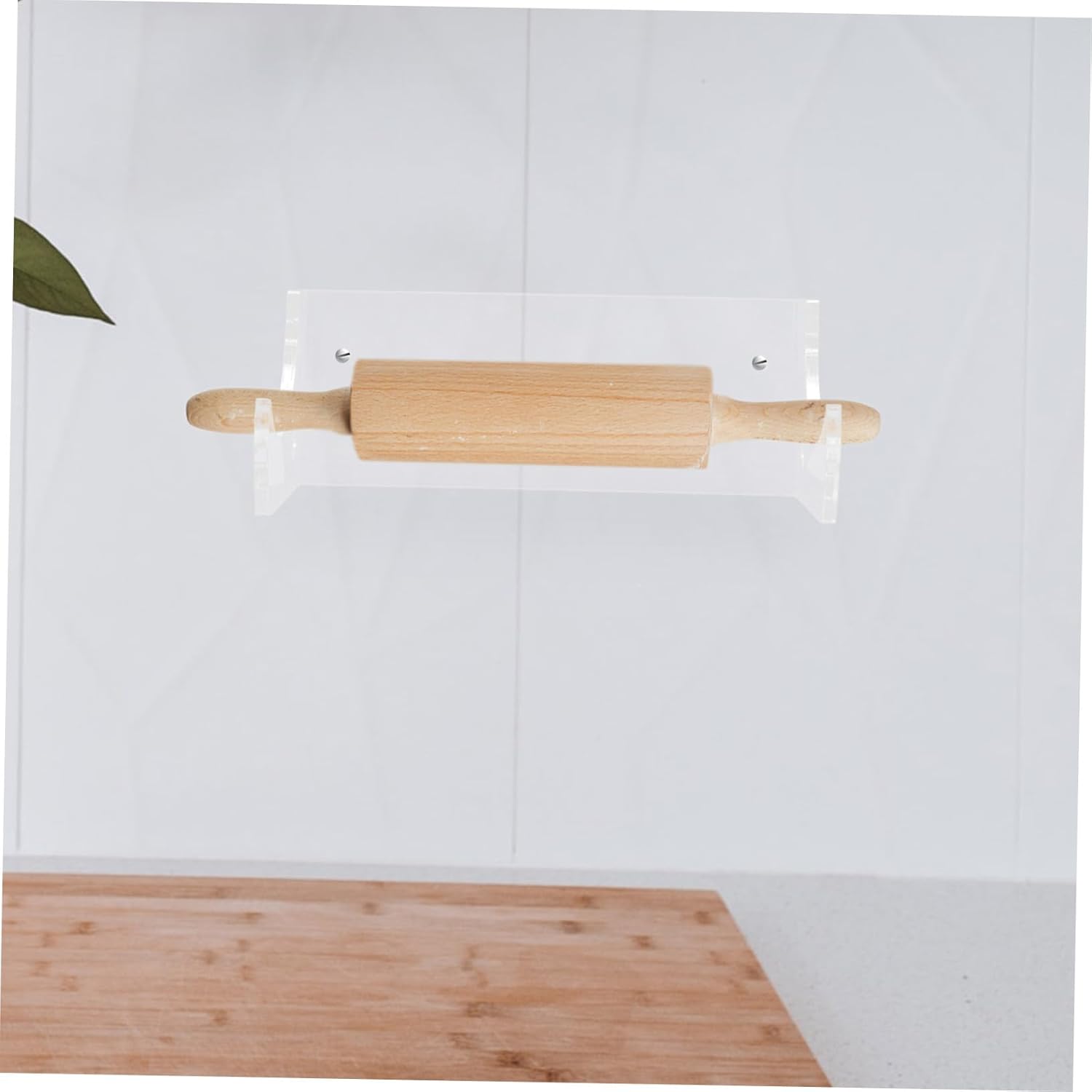 Mikinona 8pcs Rolling Pin Display Mount Holder Acrylic Kitchen Storage Rack Space-saving Modern Design