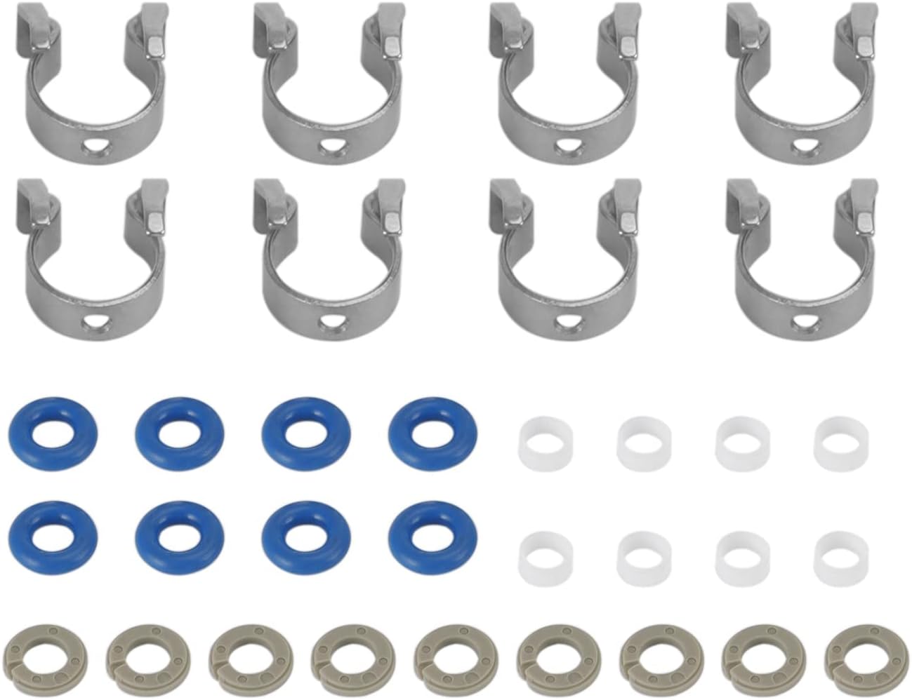 8PCS Fuel Injectors Repair Seal Kit Fit for Jaguar 5.0L V8 and for Range Rover 5.0L V8