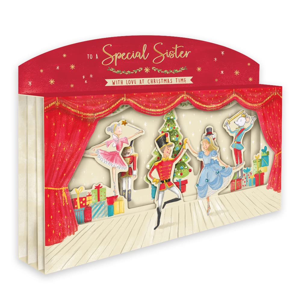 Special Sister Spectacular 3D Nutcracker Scene Christmas Card Freestanding Cards XSPT014 - Image 3