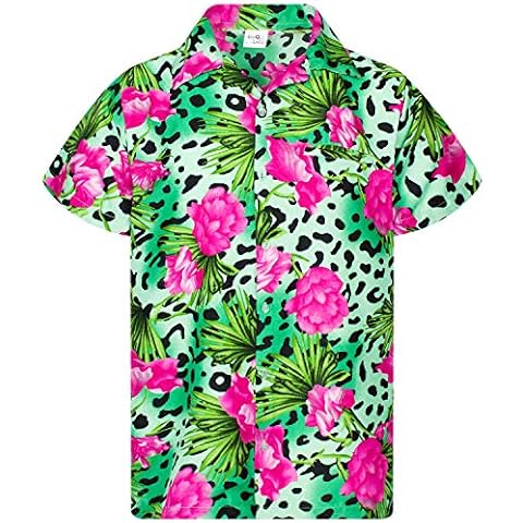 Camisa hawaiana King Kameha para hombre con estampado de flores de leopardo Cover