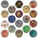 Christmas Tree Hanging Ornaments Handmade Paper Mache Balls 3 Inch Set of 18