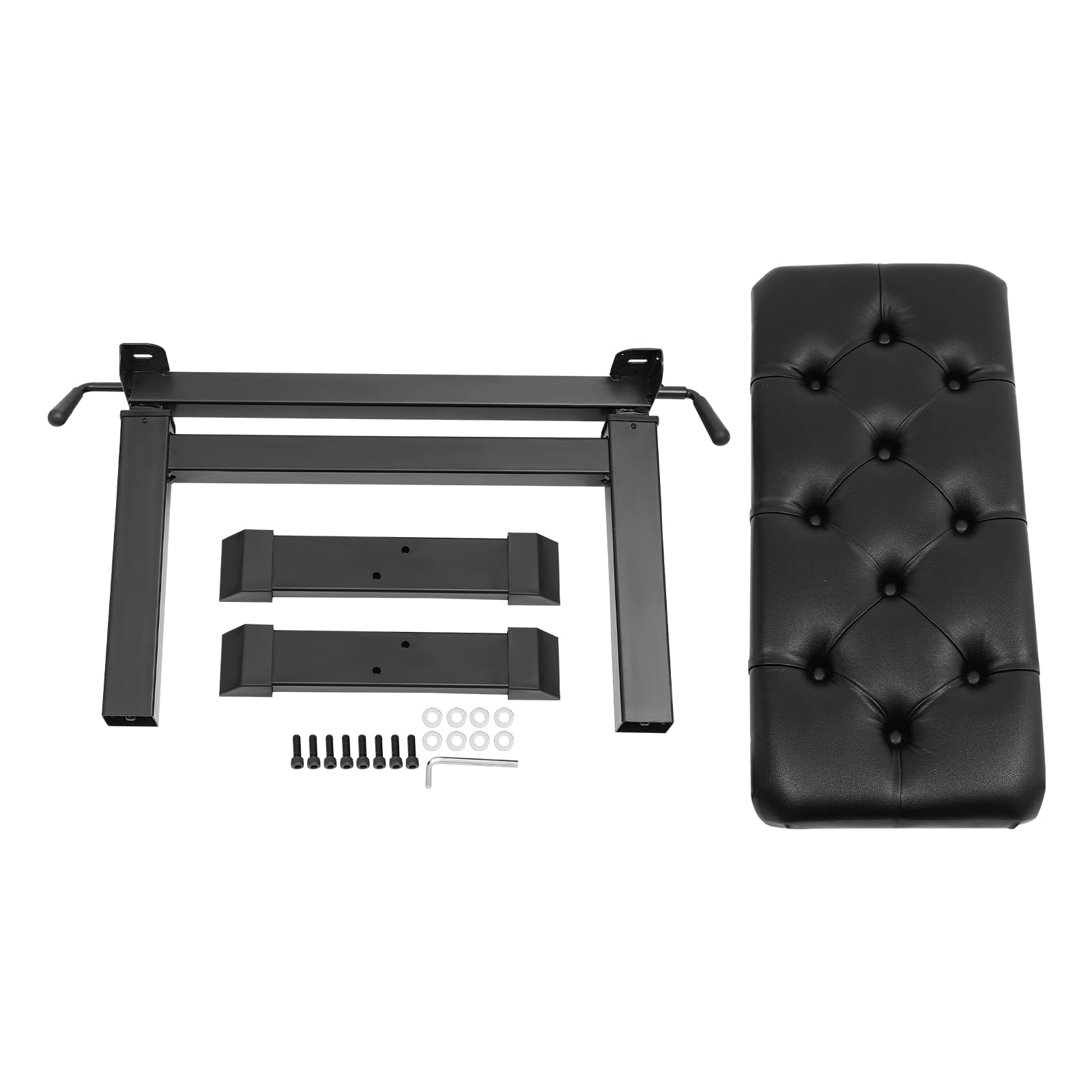 Klavierbank mit verstellbarer Höhe, hydraulischer Hebe-Keyboardhocker, hochdichter Schwamm, strapazierfähig, unterstützt bis zu 180 kg, ideal für Musiker