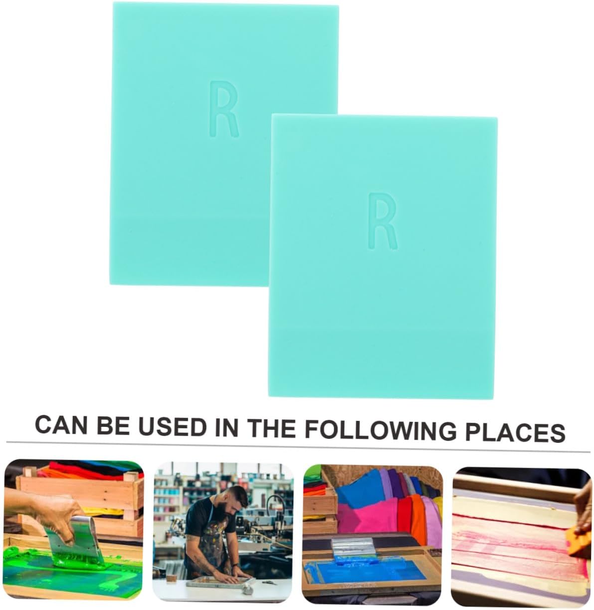 2pcs Rubber Squeegee for Screen Printing Compact Ink Scraper for Hand and Machine Applications for Textile and Graphic Printing Easy to Carry and Use