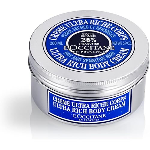 L'Occitane Ultra Rich Body Cream: 25% Shea Butter, Nourish, Comfort, Protects from Dryness, Sensitive Skin Ages 3+, Vegan, Jasmine Scent, Reduce Waste with Refill