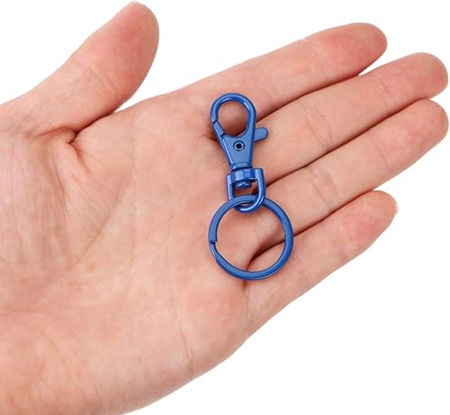 Miniatura 4 de Juego de 5 llaveros planos, barniz para hornear, cierres giratorios de metal a presión, clip de resorte, cierre de langosta para llaves, cordones de