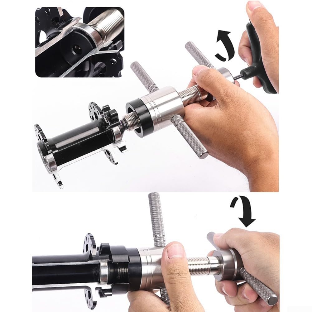Fahrradlager Entfernungswerkzeug, legierter Stahl Fahrradlager Ausdreher Set, Präzision Tretlager Headset Presse für Rahmen Räder Wartung, Multi-Size Cycling Repair Kit