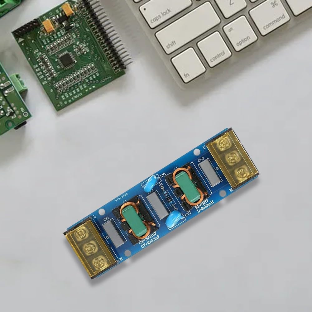 Placa de módulo de filtro 25A-EMI para fuente de alimentación de paso bajo de alta frecuencia, supresión de interferencias de 2 etapas con carcasa de plástico y metal, para UPS y sistemas de