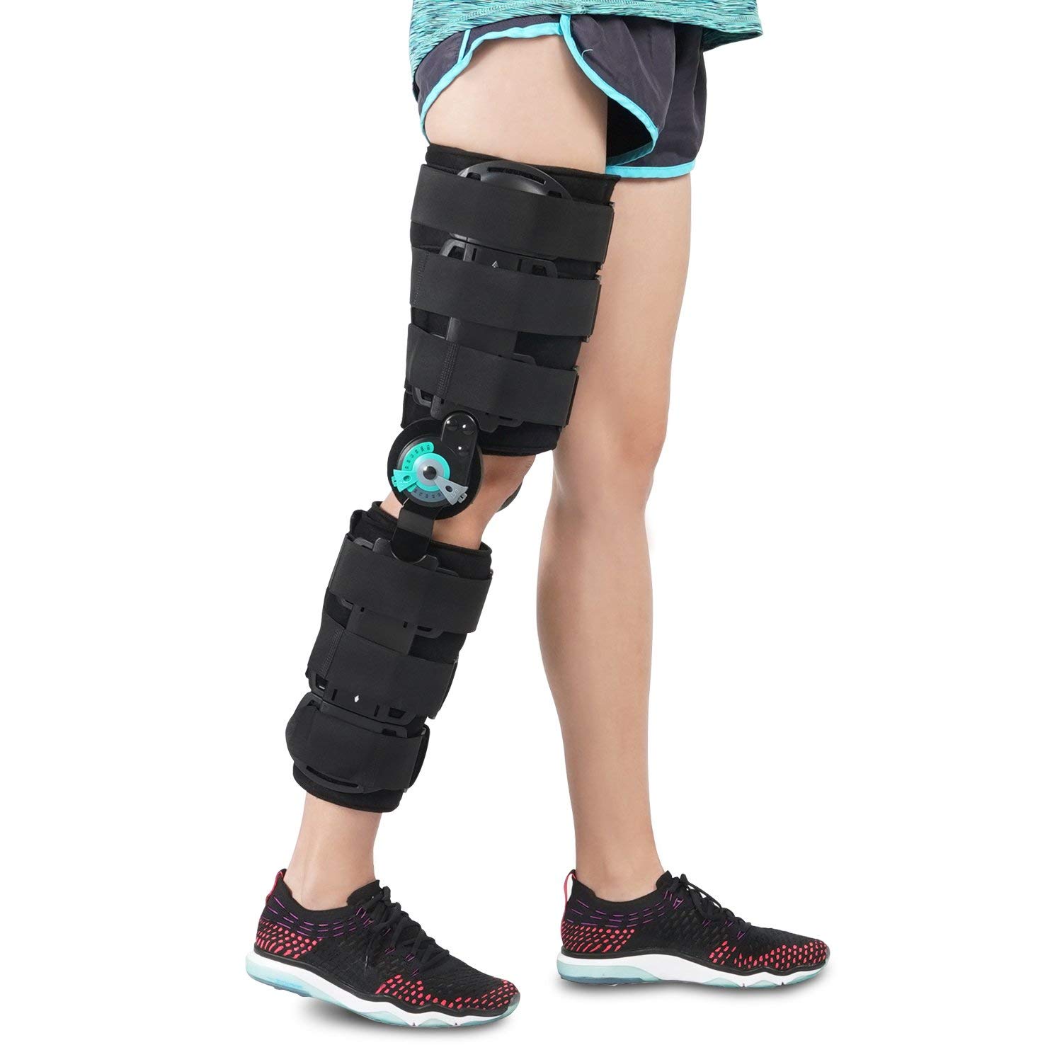 SOLES Tutore a Cerniera per Ginocchio (Universale) - Stabilizza la Gamba dalla Coscia alla Caviglia - Aiuta il Recupero Post Infortunio Dovuto a Interventi ACL, PCL, MCL o LCL - Unisex