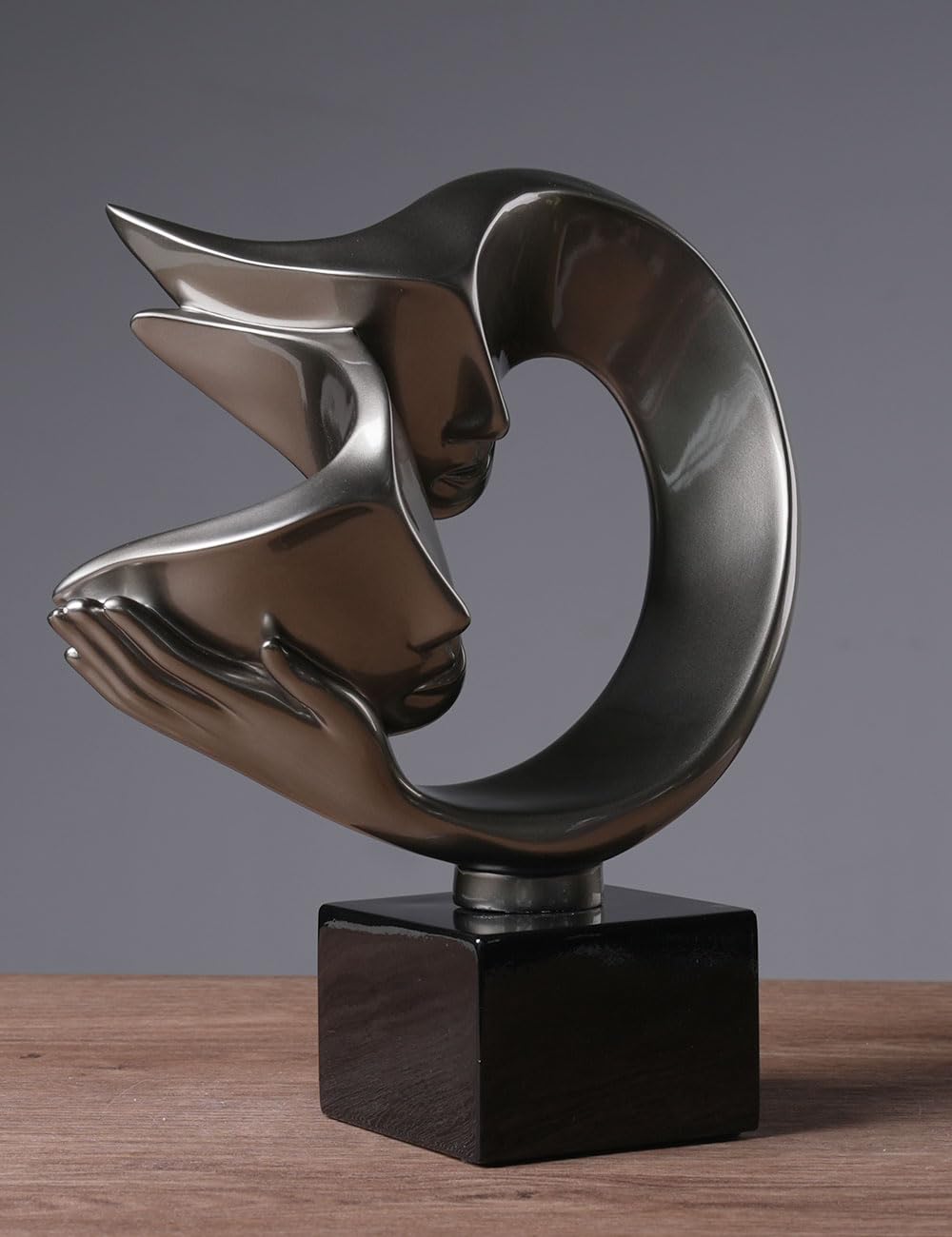 Pareja Figura Estatua Abstracta Escultura Moderna Decoración 27cm