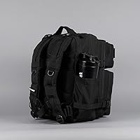 Vista 8 de WOLFpak 35L Athletic Gym Backpack (Alpha Black) Durable 1000D Waterproof Oxford Material with MOLLE Webbing, Laptop Pocket & Dual Cup Holders