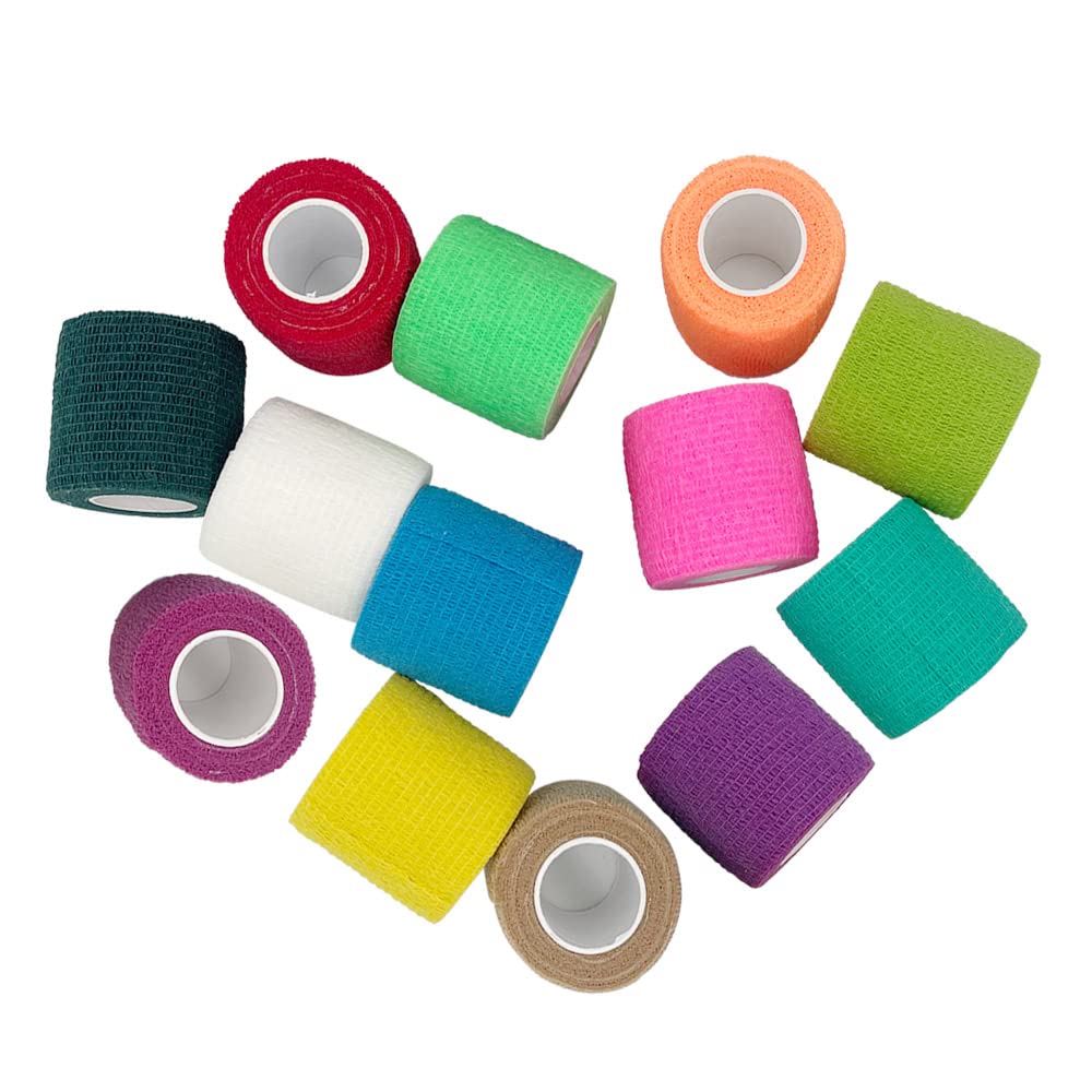 vendas, Vendaje elástico autoadhesivo deportivo de 4,8 m, colorido, for rodilleras, dedos, tobillos, palmas y hombros(Pink,15cmx4.8m)