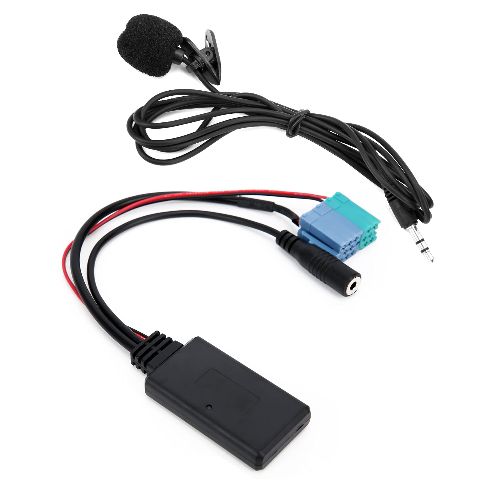 Akozon Mikrofonadapter, DC 12V Automikrofonadapter Bluetooth 5.0 Auto Auxiliary Audiokabel Ersatz für Grande Punto