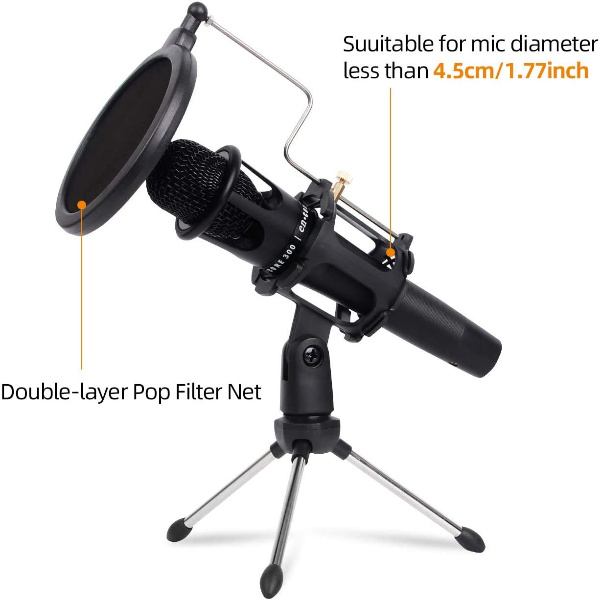 Couvercle D'isolation Microphone Depusheng - 3 Panneaux Insonorisants Réglables - Pare-brise Et Réduction Des Bruits