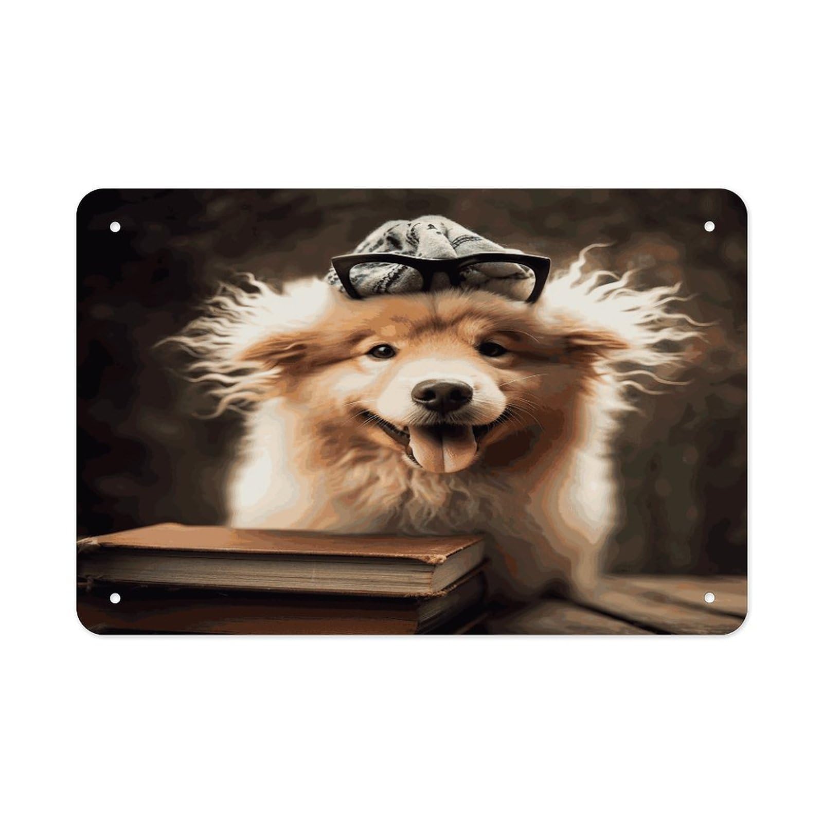 Fekiloot Style Funny Animal Dog Metal Signs Wall Art Tin Sign