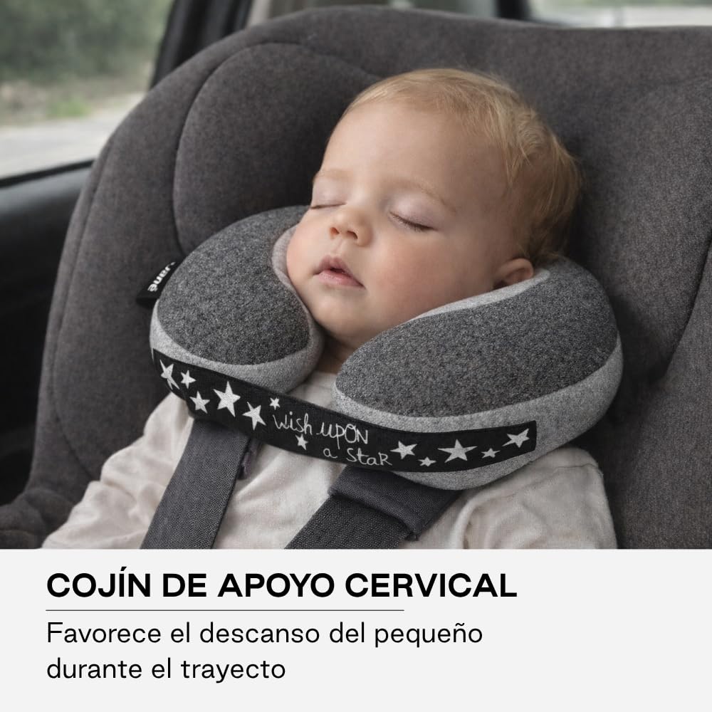 Jané Cojín Cervical Bebé para Silla de Coche, Soporte Cabeza Niño, Viaje y Descanso, Talla S +0 Meses, Gris
