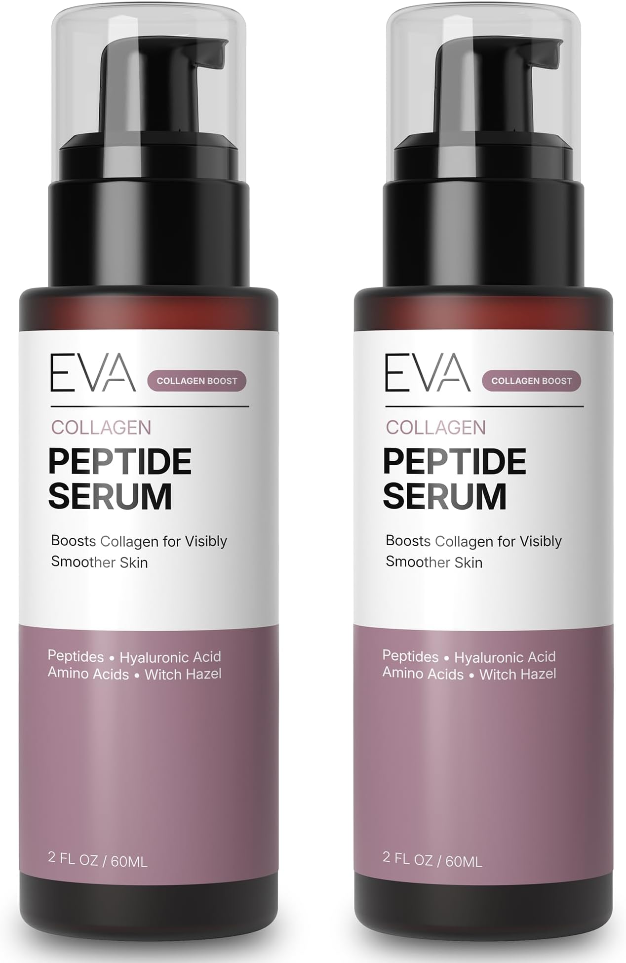 Multi Peptide Face Serum, Firm, Hyaluronic Acid, 2 oz, 2 Pack | Anti-aging, collagen peptides, plumps skin, skin elasticity, reduces wrinkles & fine lines, renewal