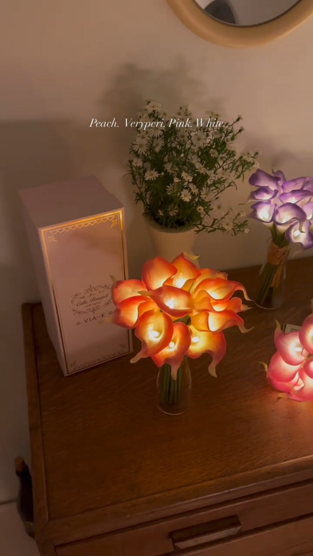 Amazon｜VIA K STUDIO カラー ブーケ LED 花束 造花 【ZIPで紹介