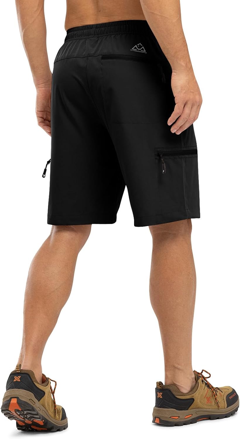 TBMPOY Men's Hiking Shorts with 5 Zip Pockets 9'' Lightweight Outdoor Work Athletic Travel Short for Men Casual Running - Image 2