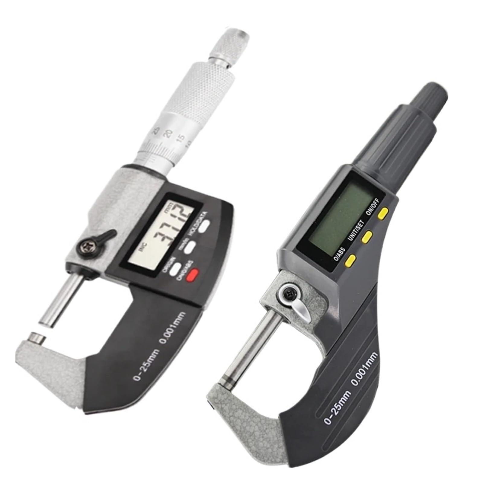 Mikrometr zewnętrzny cyfrowy 0-25 mm Mikrometr elektroniczny Suwmiarka 0,001 mm Dokładne odczyty(Type A)