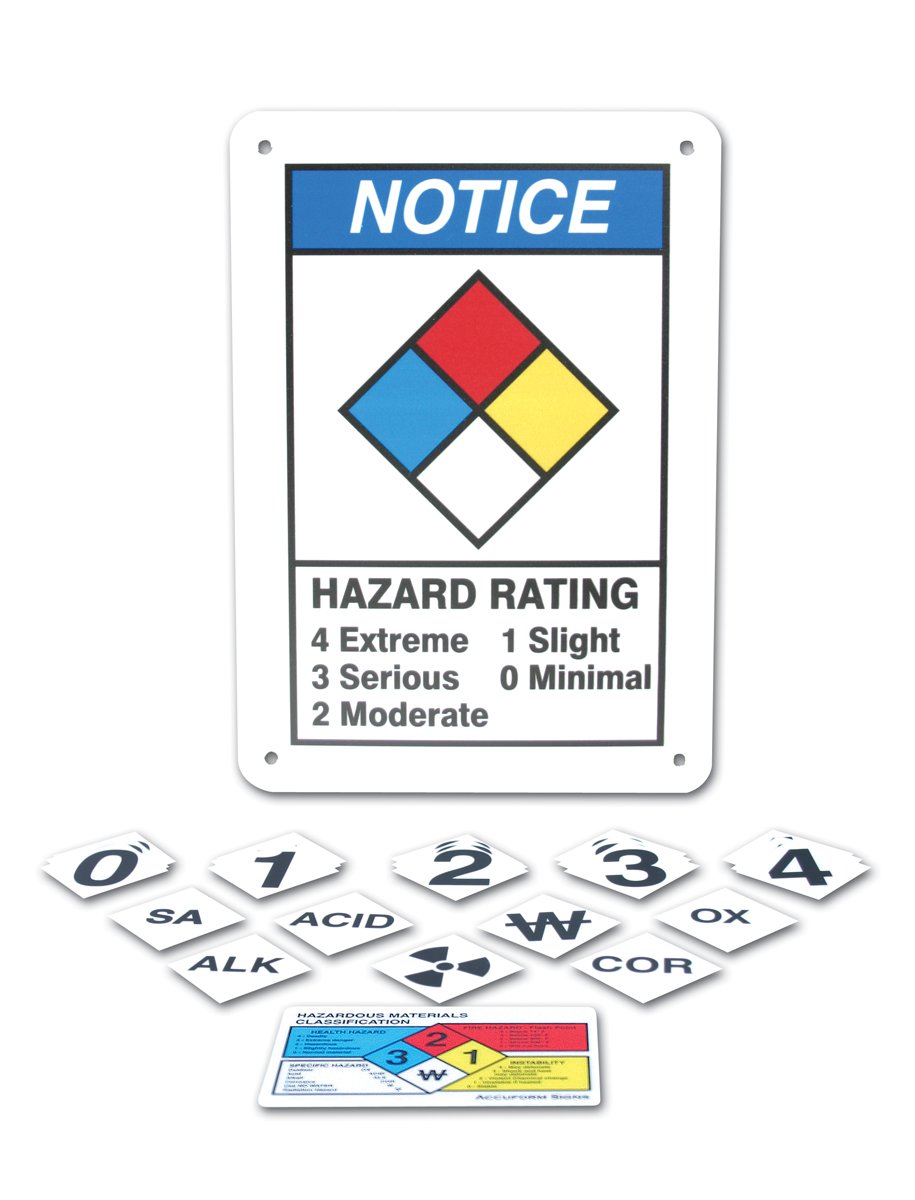 Accuform Signs, ZFD812VA, señal NFPA, 10 pulgadas Alto, 7 pulgadas. W, Aluminio