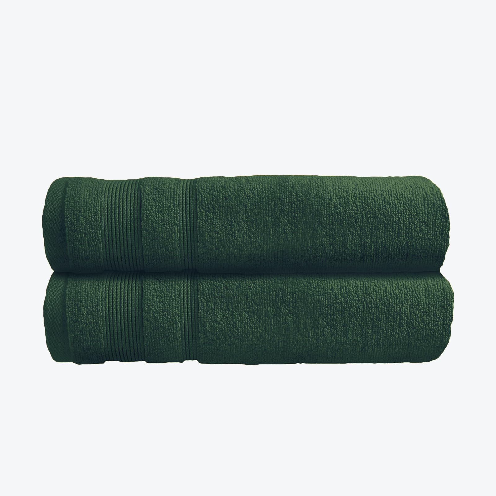 Allure Bath Fashions - Bath Towel - Egyptian Cotton - Dark Green - 70 x 120cm - 2 Pack