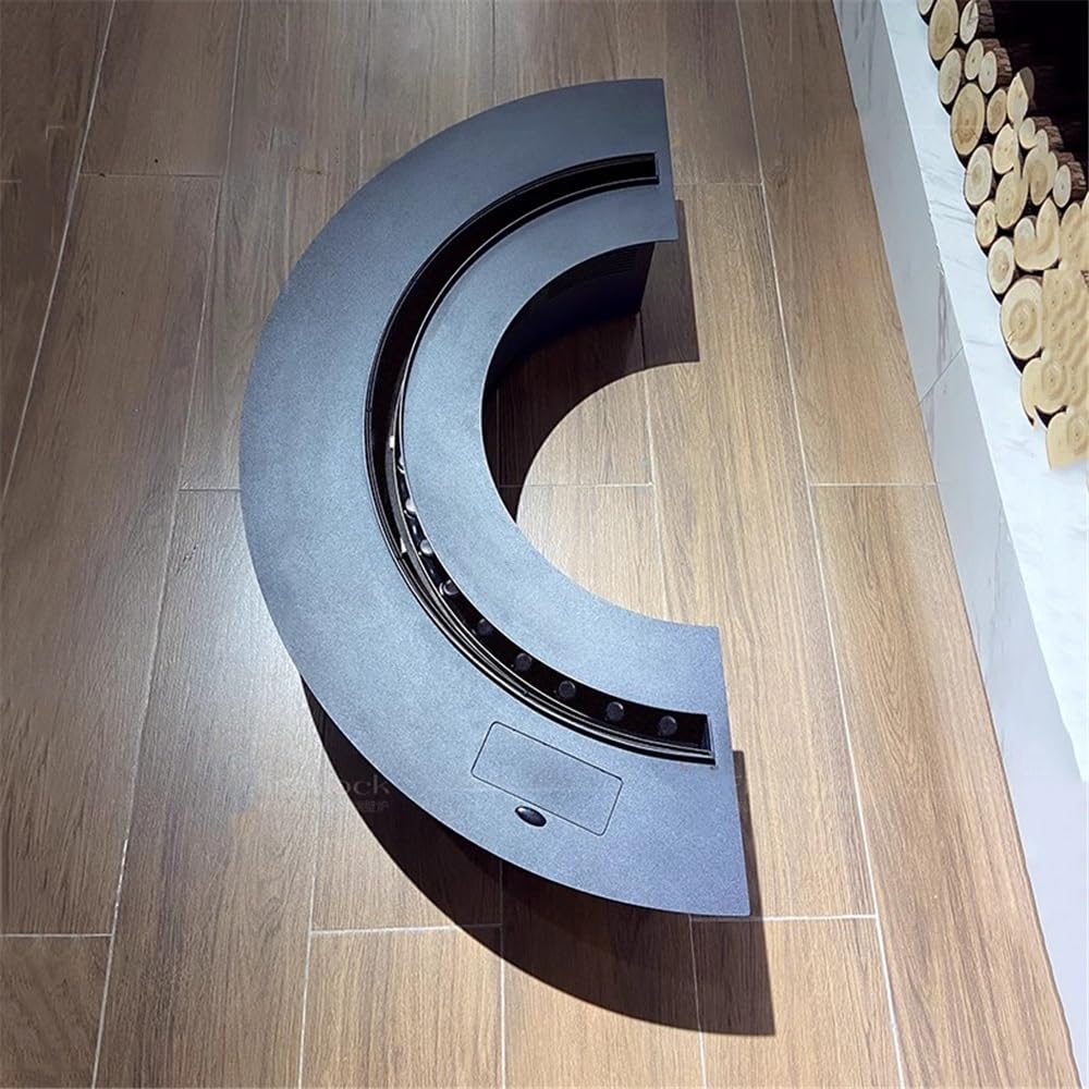 Camino Elettrico Camino Elettrico semicircolare, Camino ad Arco ad atomizzazione da Incasso, Camino Moderno Decorativo a Vapore acqueo Camino(60cm)