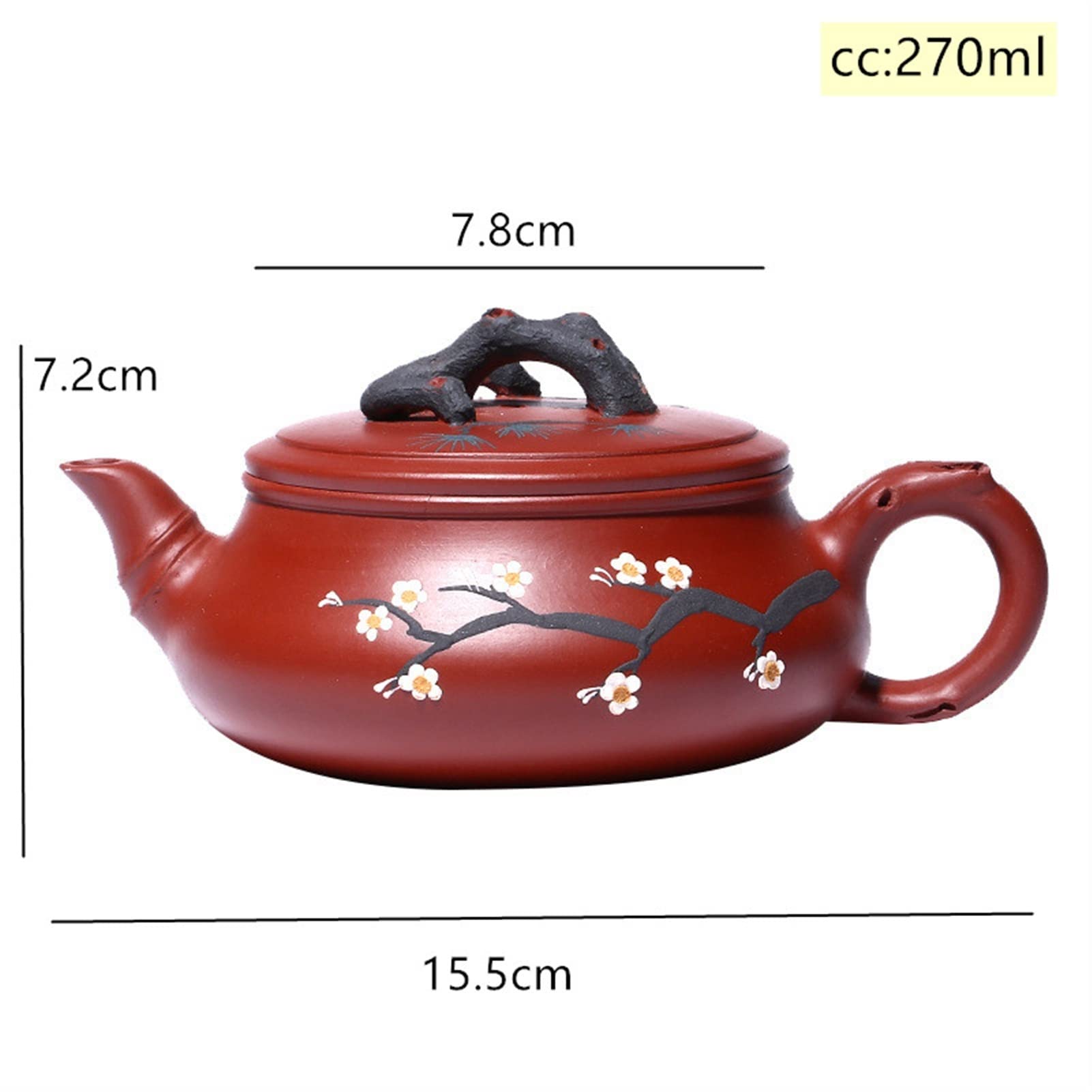 270ml Herbata Doniczki Handmade Fioletowy Clay Czajnik Surowy Rudy Ore Beauty Czajnik Chiński Ceremonia Herbata Prezenty Wykonany Ręcznie (Color : 270ml)