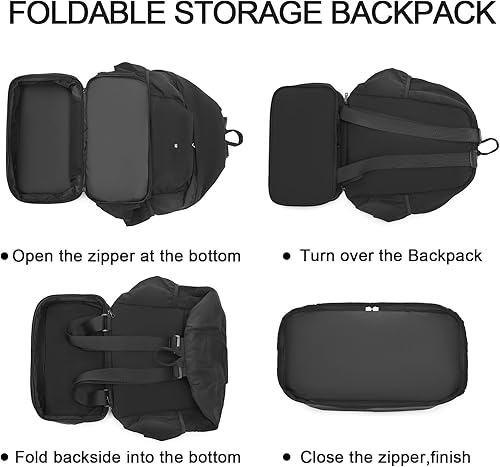 Miniatura 5 de seyfocnia Mochila de gimnasio, pequeña bolsa de gimnasio con compartimento para zapatos, mochila de viaje ligera y expandible para entrenamiento,