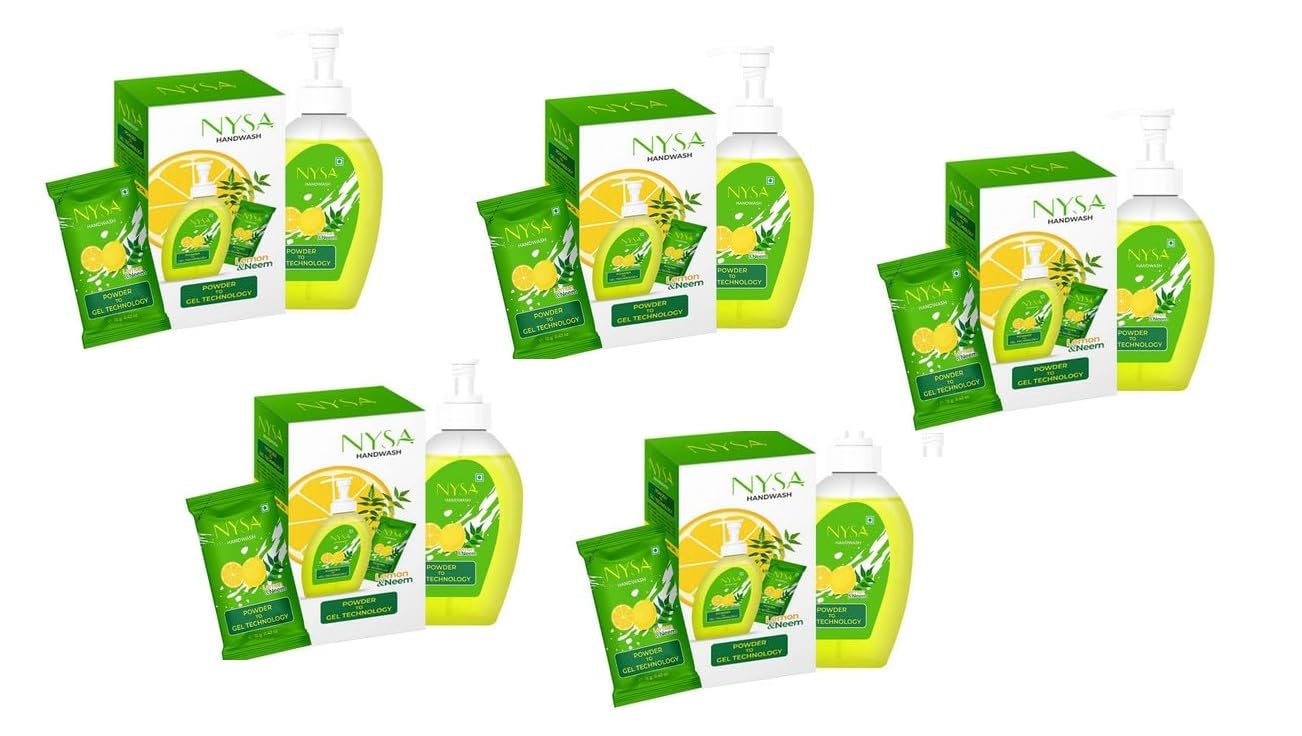 Powder to Handwash Bottle and Refill(12 g) Pack Of 5-image-43